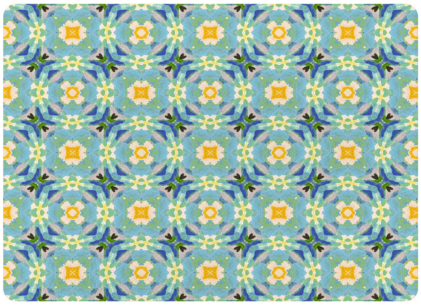 Chelsea Blue Laura Park Tempered Glass Cutting Board: Small Rectangle(8" x 11")