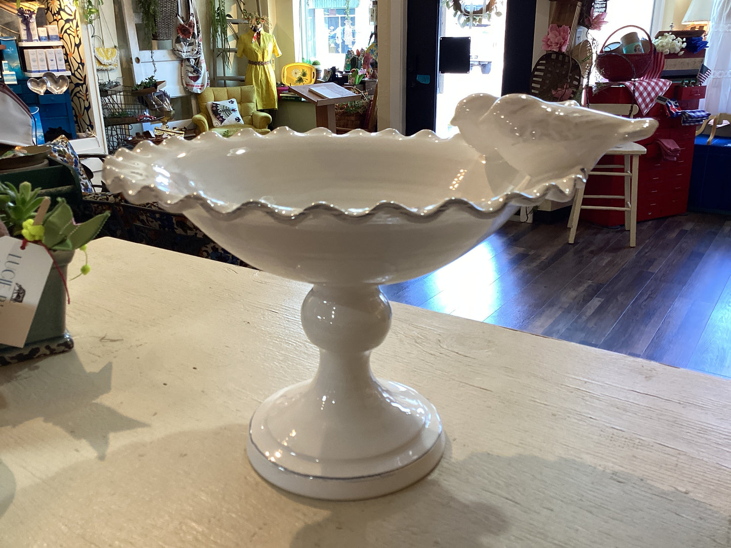 Vietri Carmela White Footed Compote