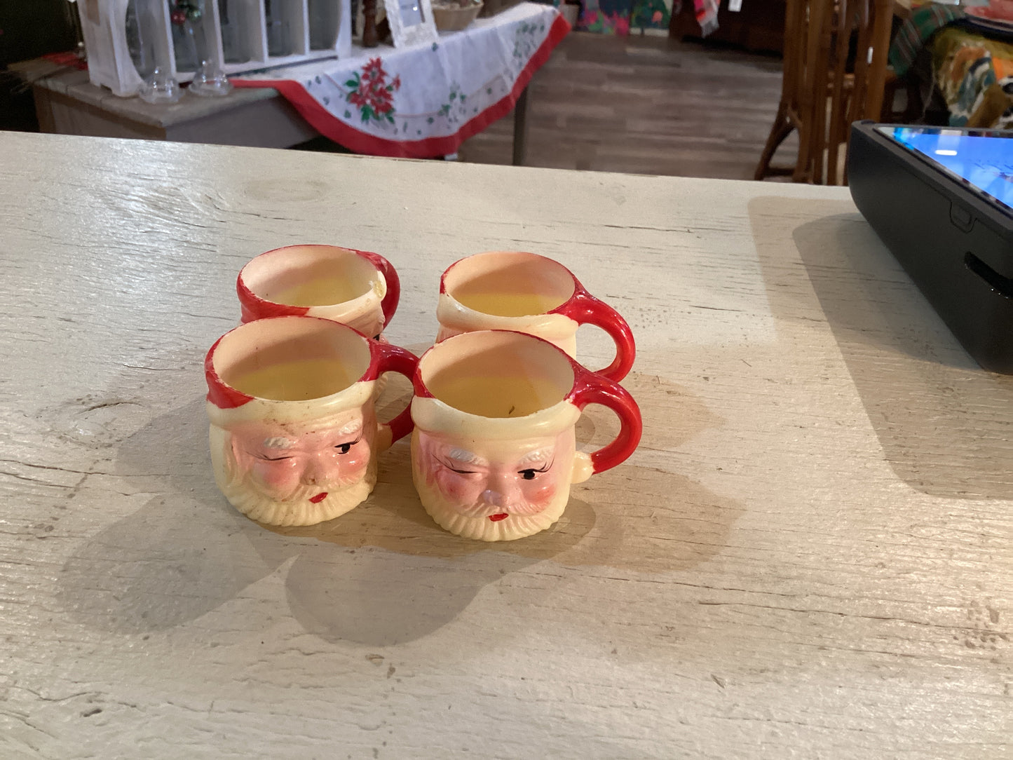 Vintage Plastic Santa Mug