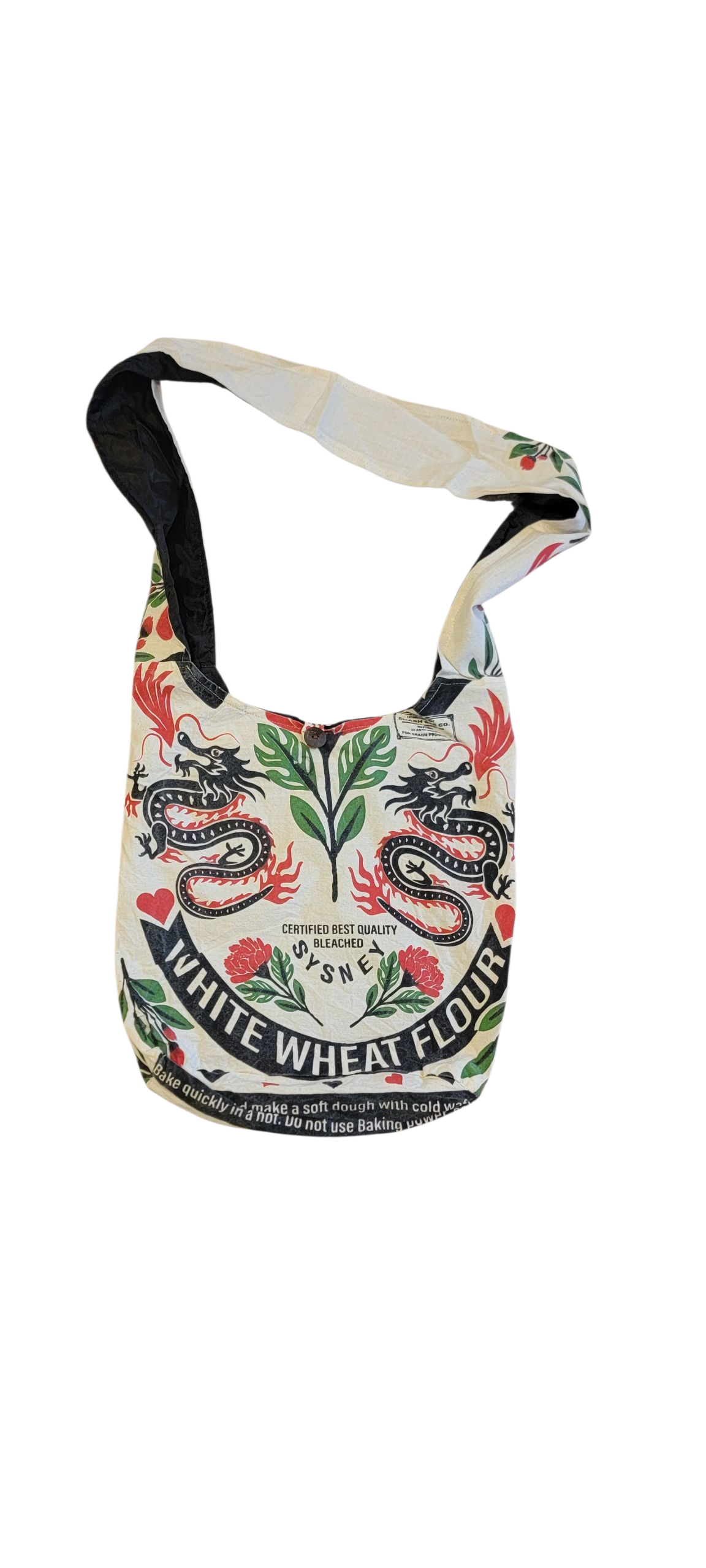 BA773 Reproduction of Flour Sack Vintage Cotton Lama Bag
