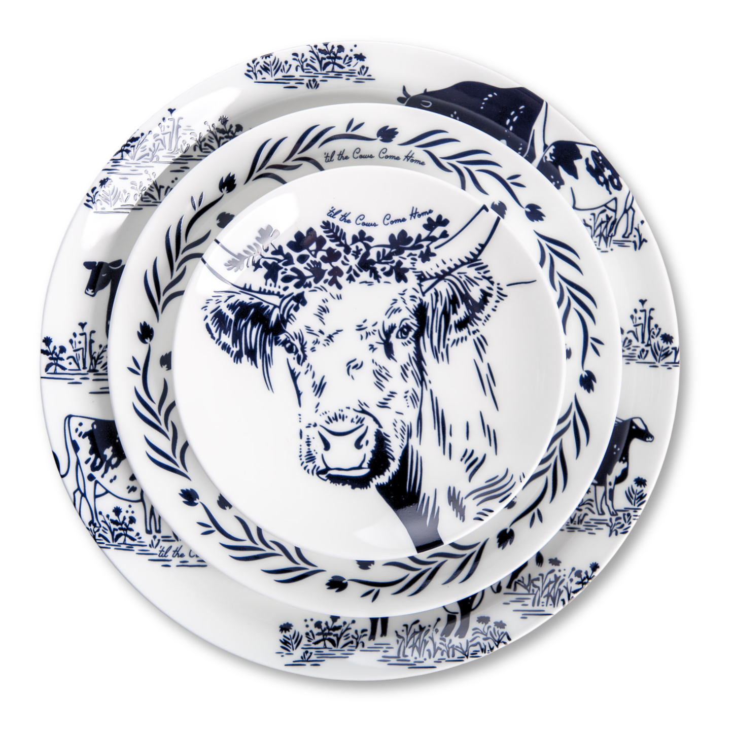 'Til the Cows Come Home Porcelain Canapè Plate