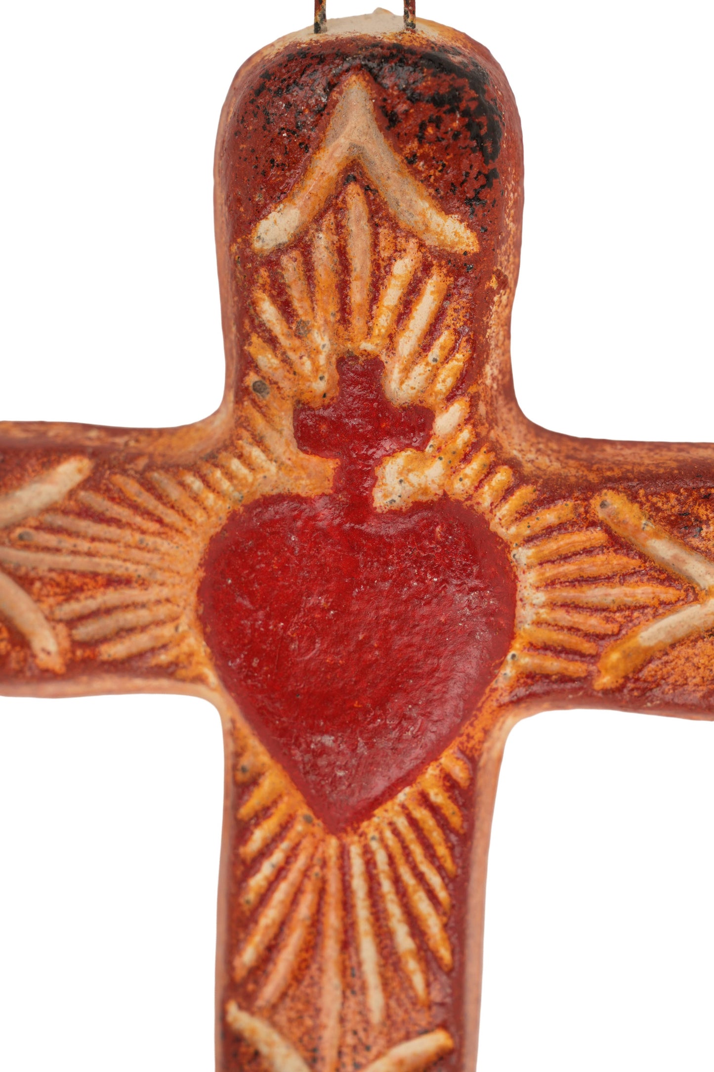 Zocalo Clay Cross-Handmade-Gorgeous-Wall-5x7.5 in-3 Colors: Red