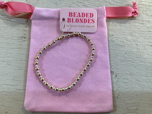 Mini Katy Bracelet in Gold with Silver