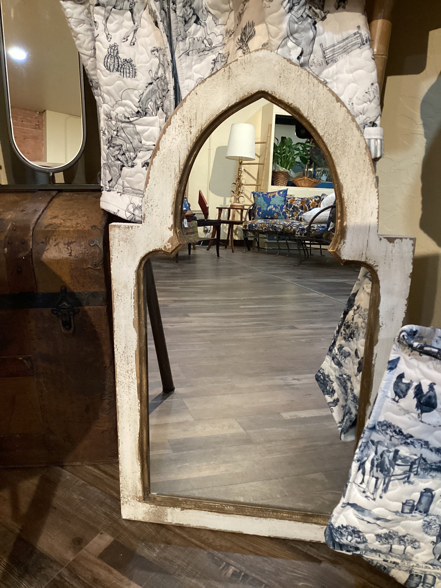 White Wood Framed Mirror