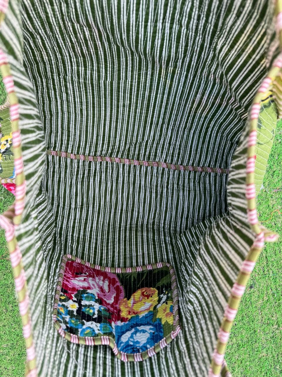 Grocery Bag Quilted Cotton Bag Floral Printed Bag Women Bags