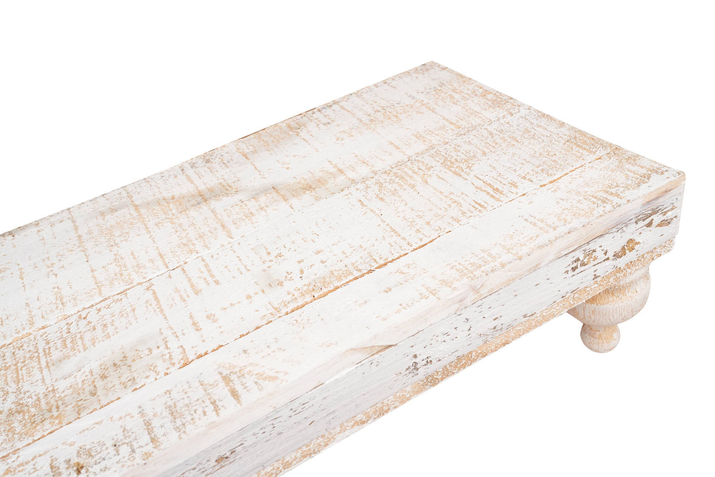 Chula Cake Table Display-Reclaimed Wood-White Small