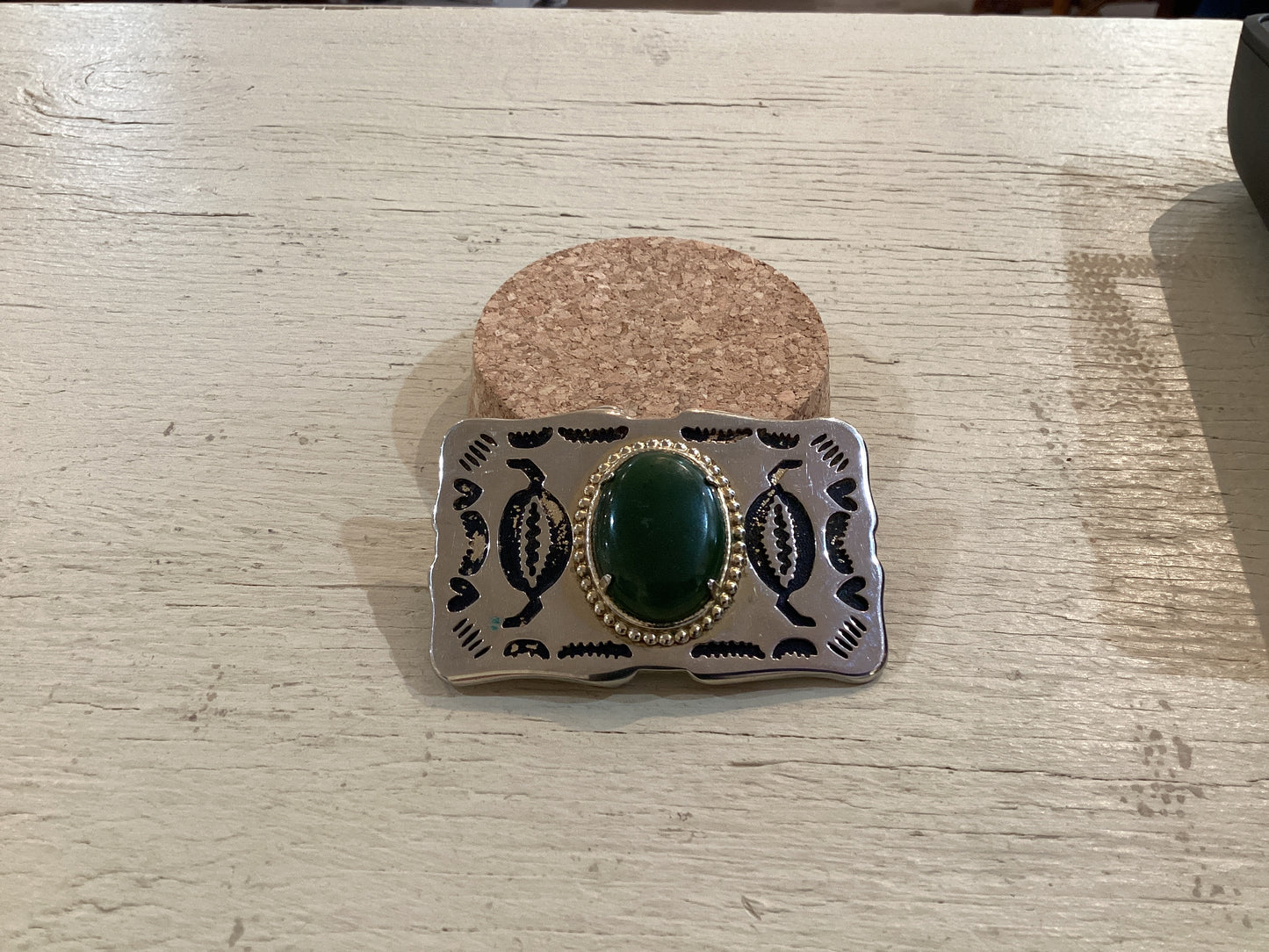 Buckle with Green Stone