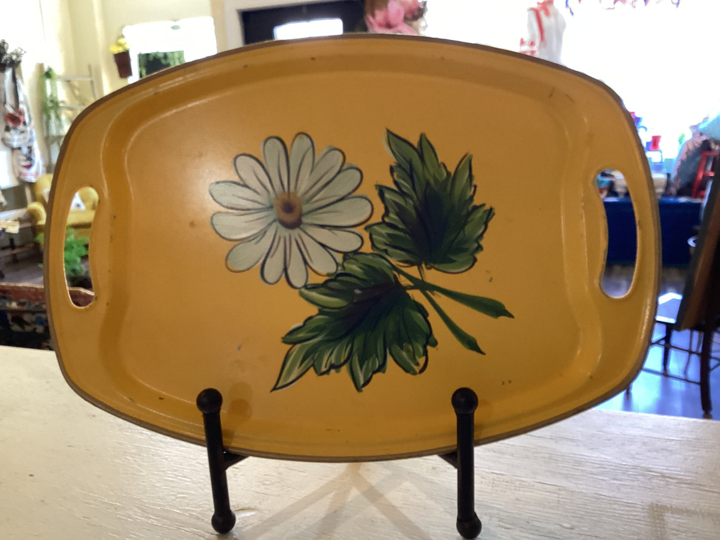Vintage Pilgrim Art Tole Paint Tray