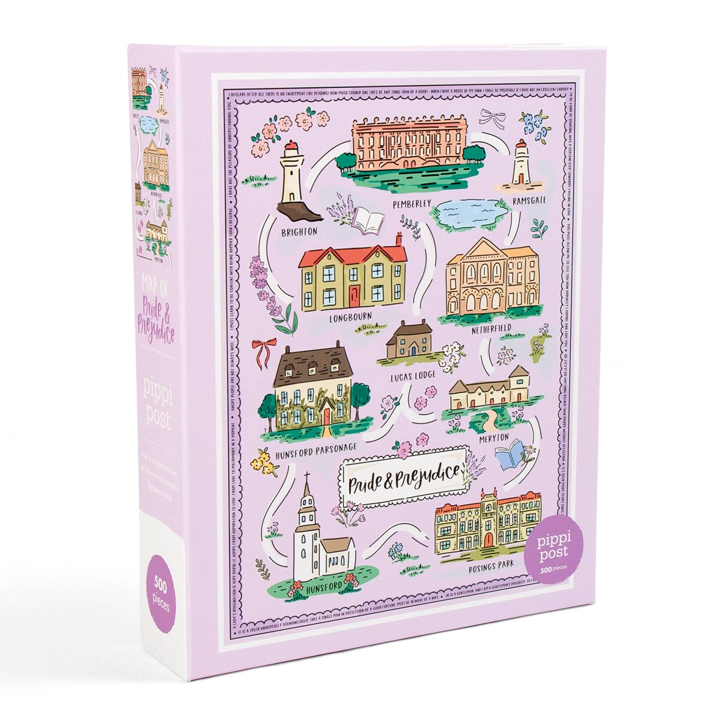 Pride and Prejudice Map - 500 Piece Jigsaw Puzzle