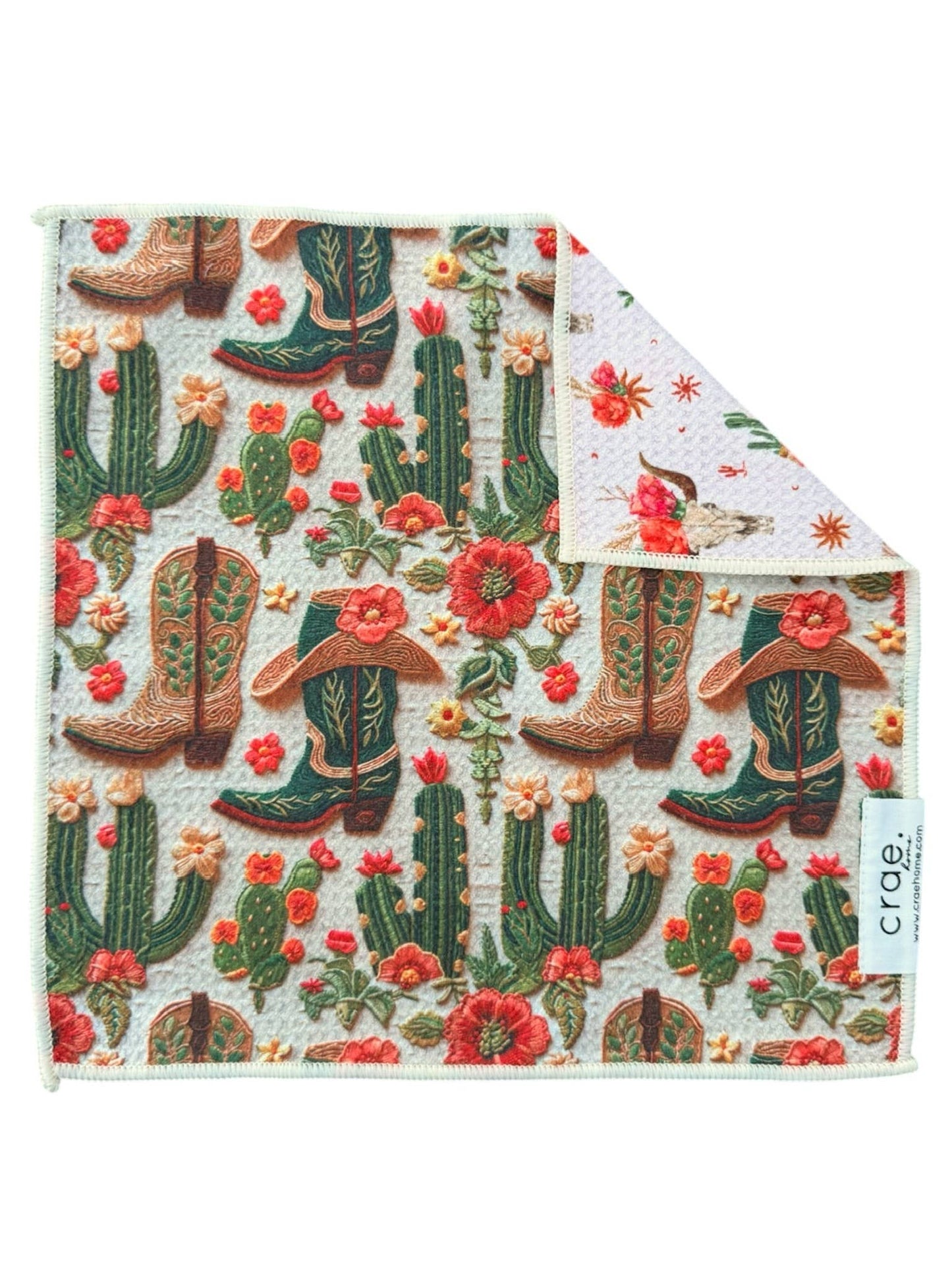 Cassity: Reversible Washcloth: Cream / 12x12 in / Washcloth