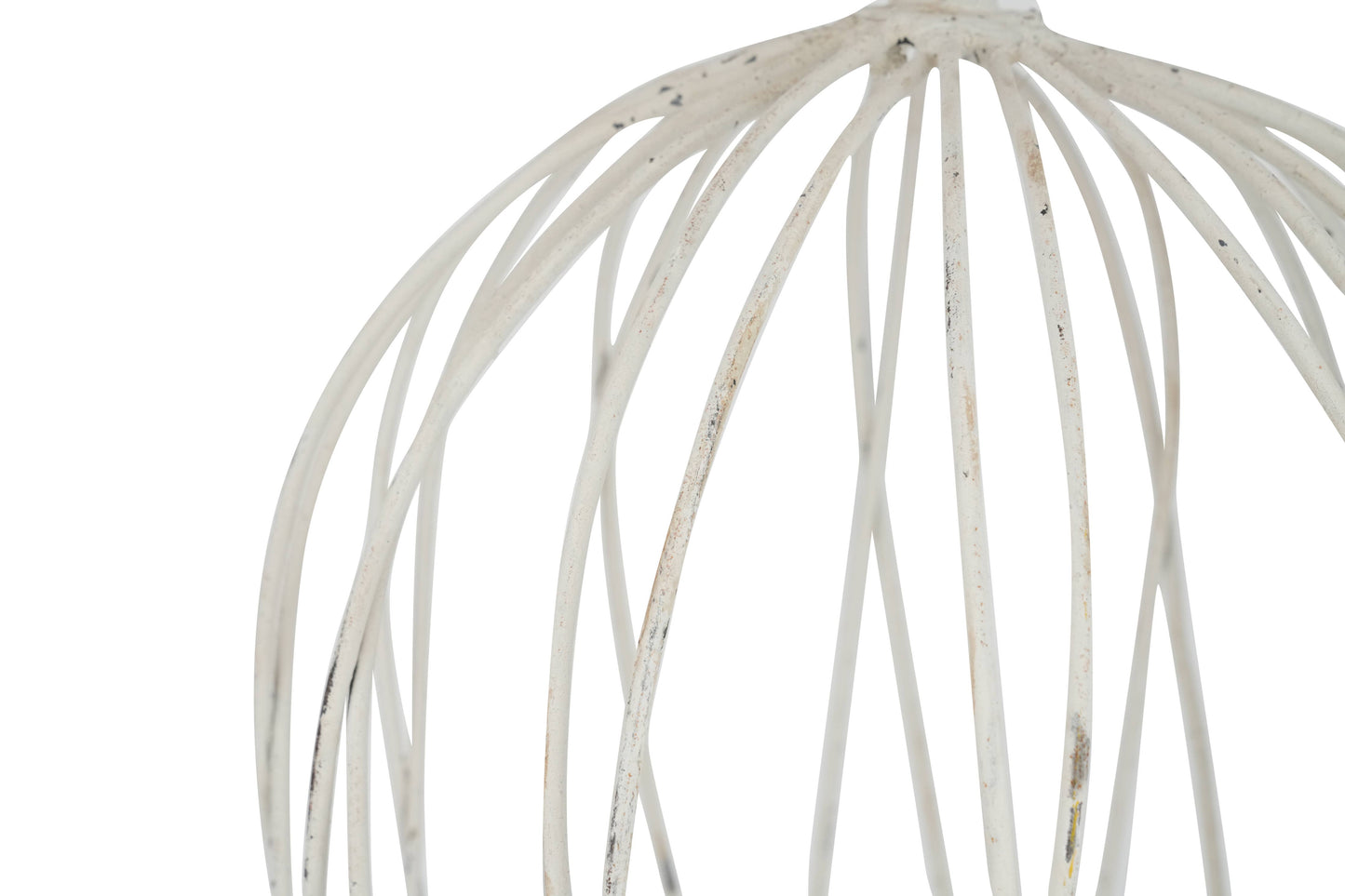 Trenton Large Farmhouse Iron White Topiary-White Large