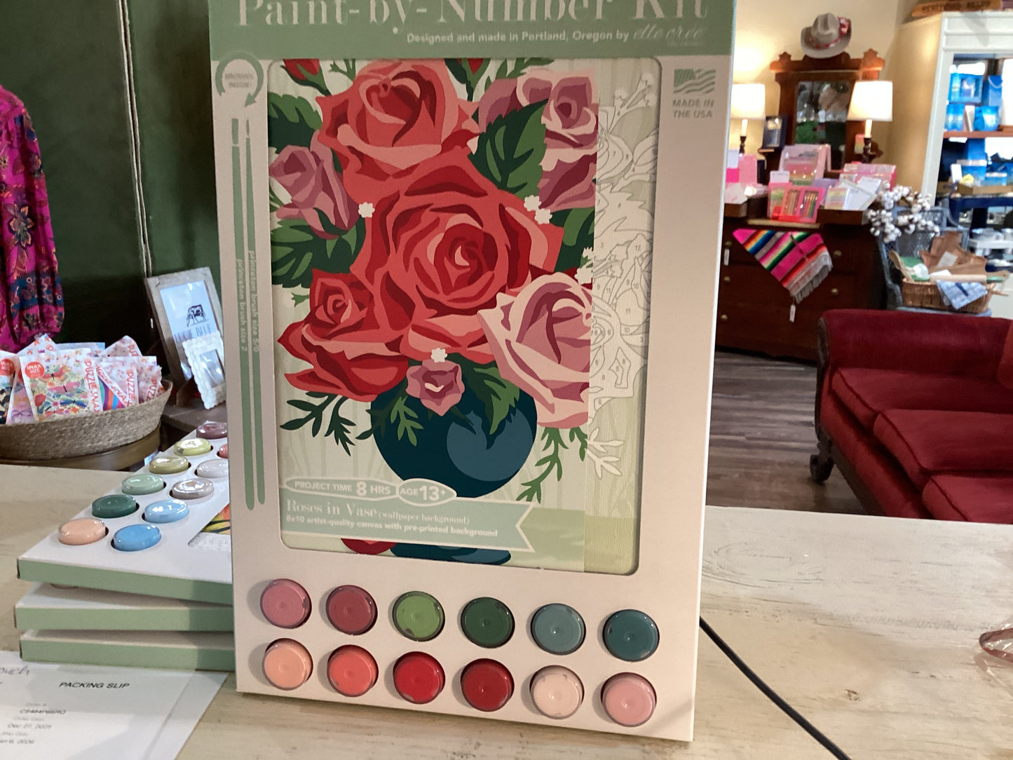 Roses in Vase Paint by Number Kit