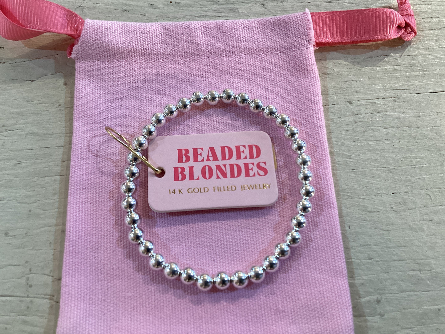 5 MM Silver Beaded Bracelet