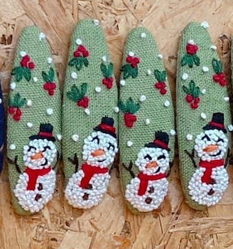 Xmas Theme Embroidered Hair Barrette, Christmas Collection: 12.