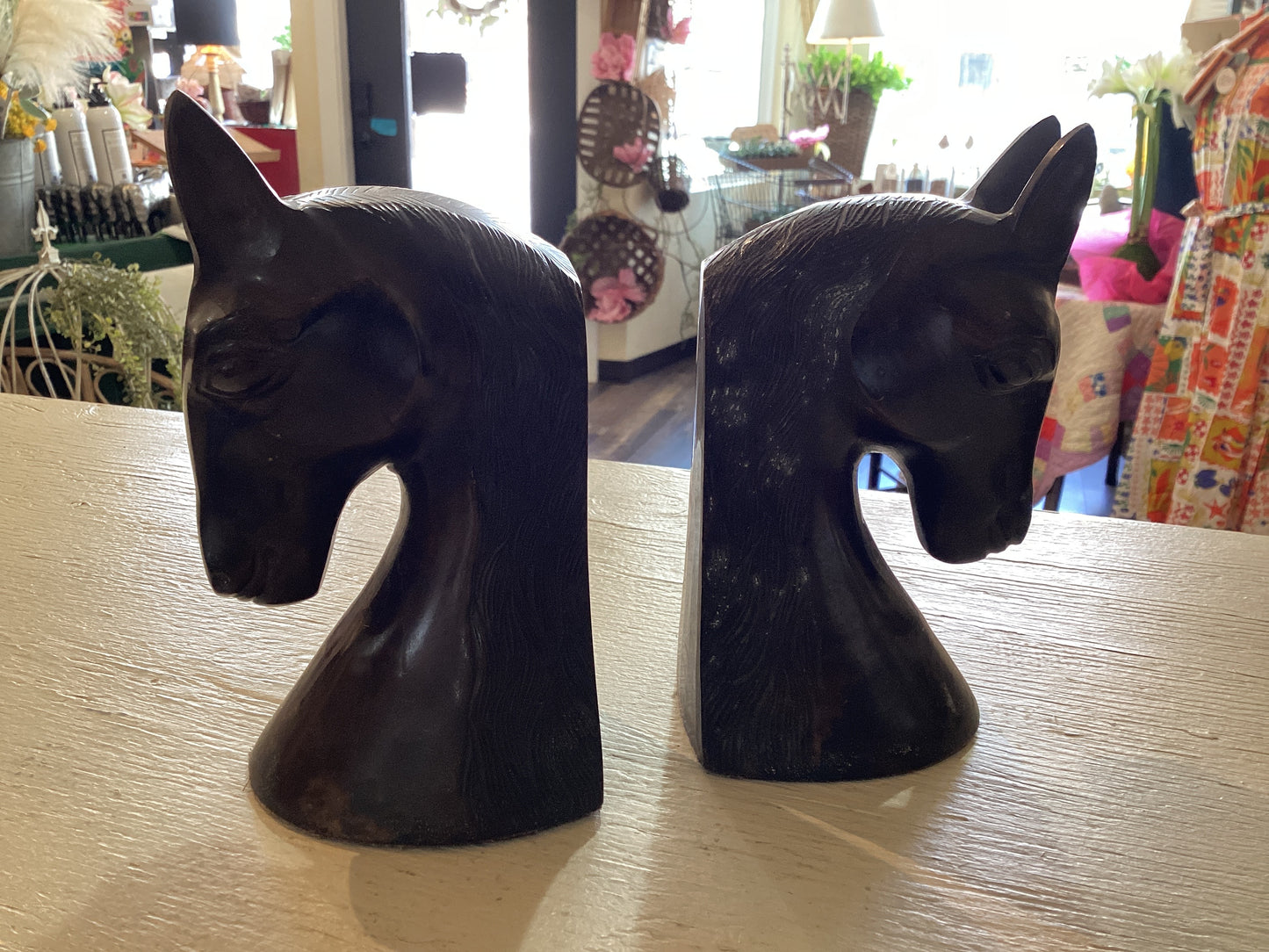 Metal Horse Head Bookends