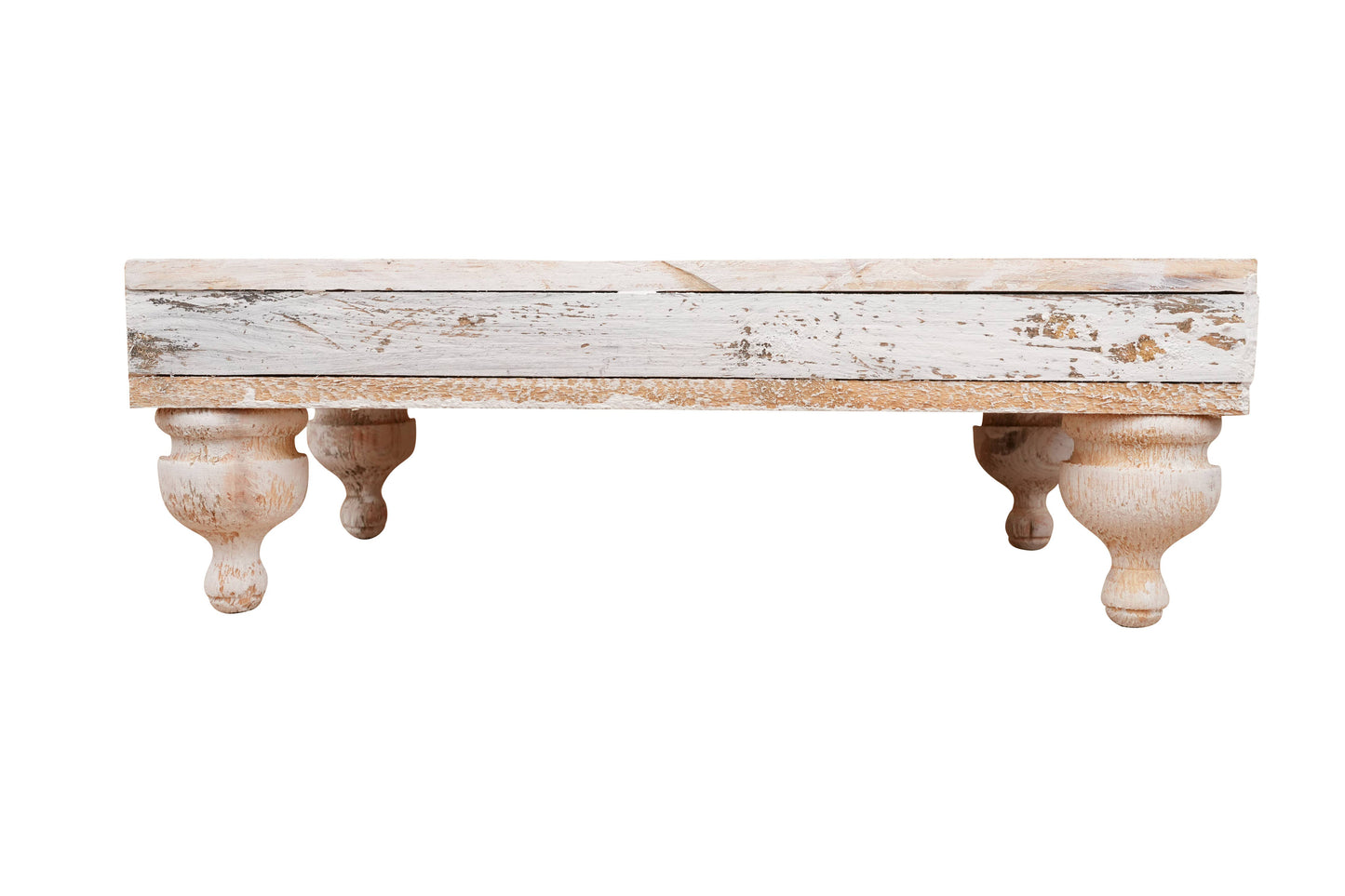 Chula Cake Table Display-Reclaimed Wood-White Small
