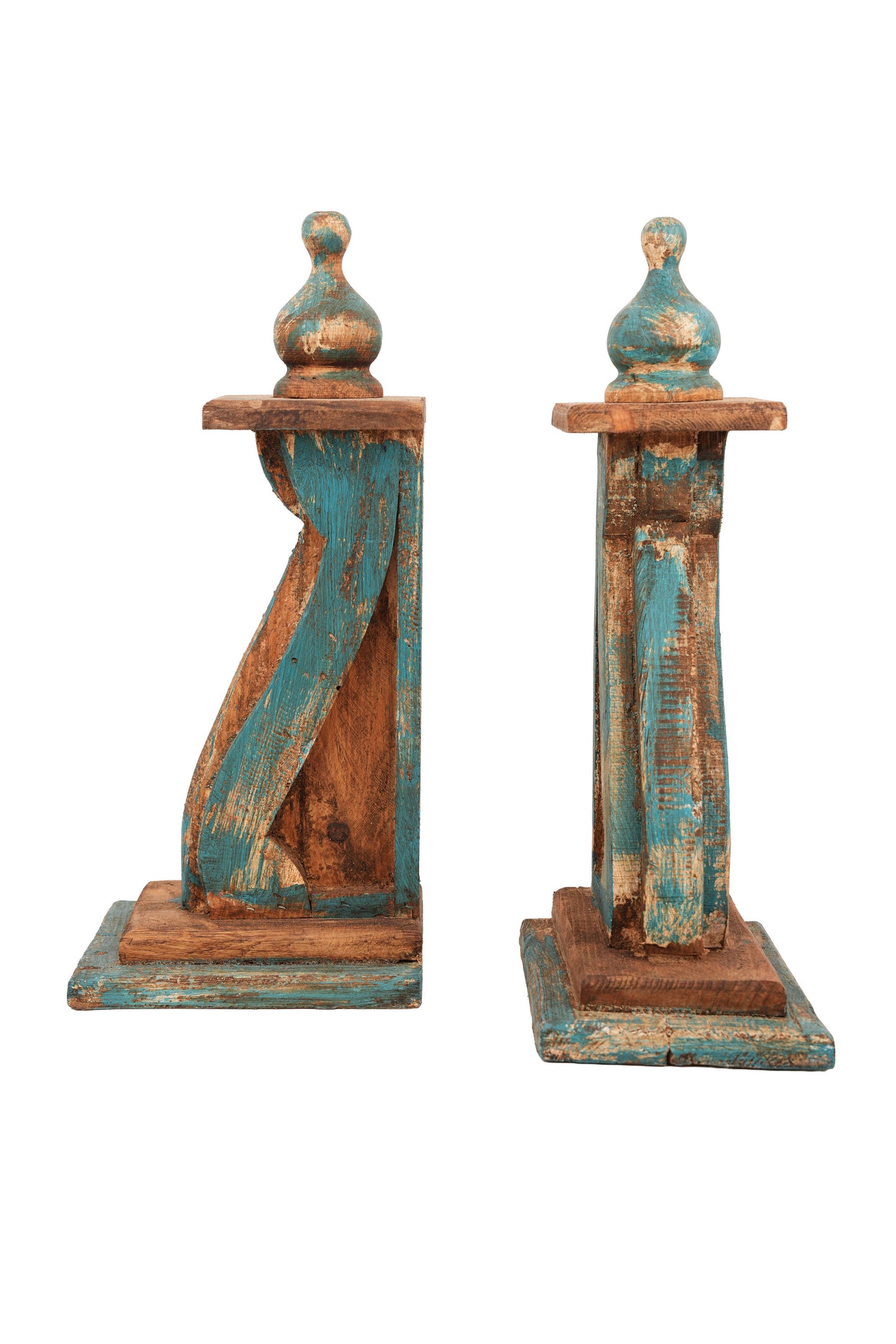 Mopac Farmhouse-Bookend-Corbel-6Wx8Dx18H-Turquoise