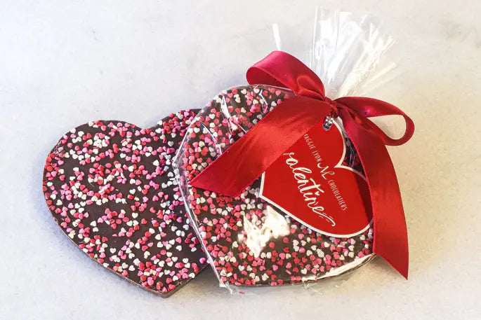 Valentine's 4oz Milk Chocolate Heart with Heart Sprinkles