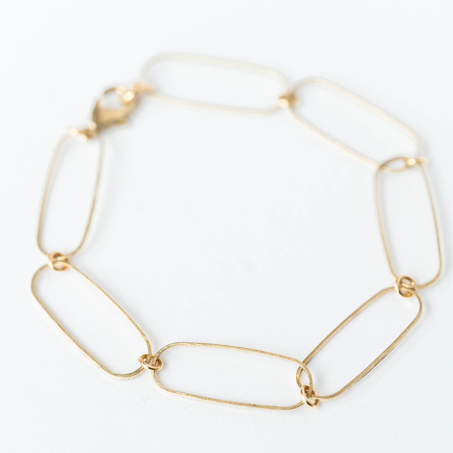 Paperclip brass bracelet