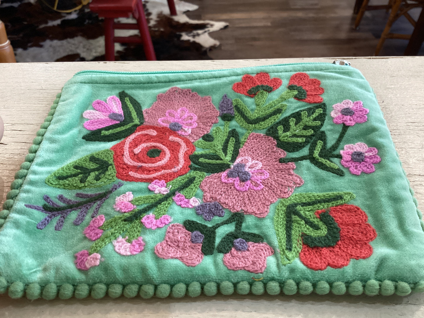 Floral Pouch Mint