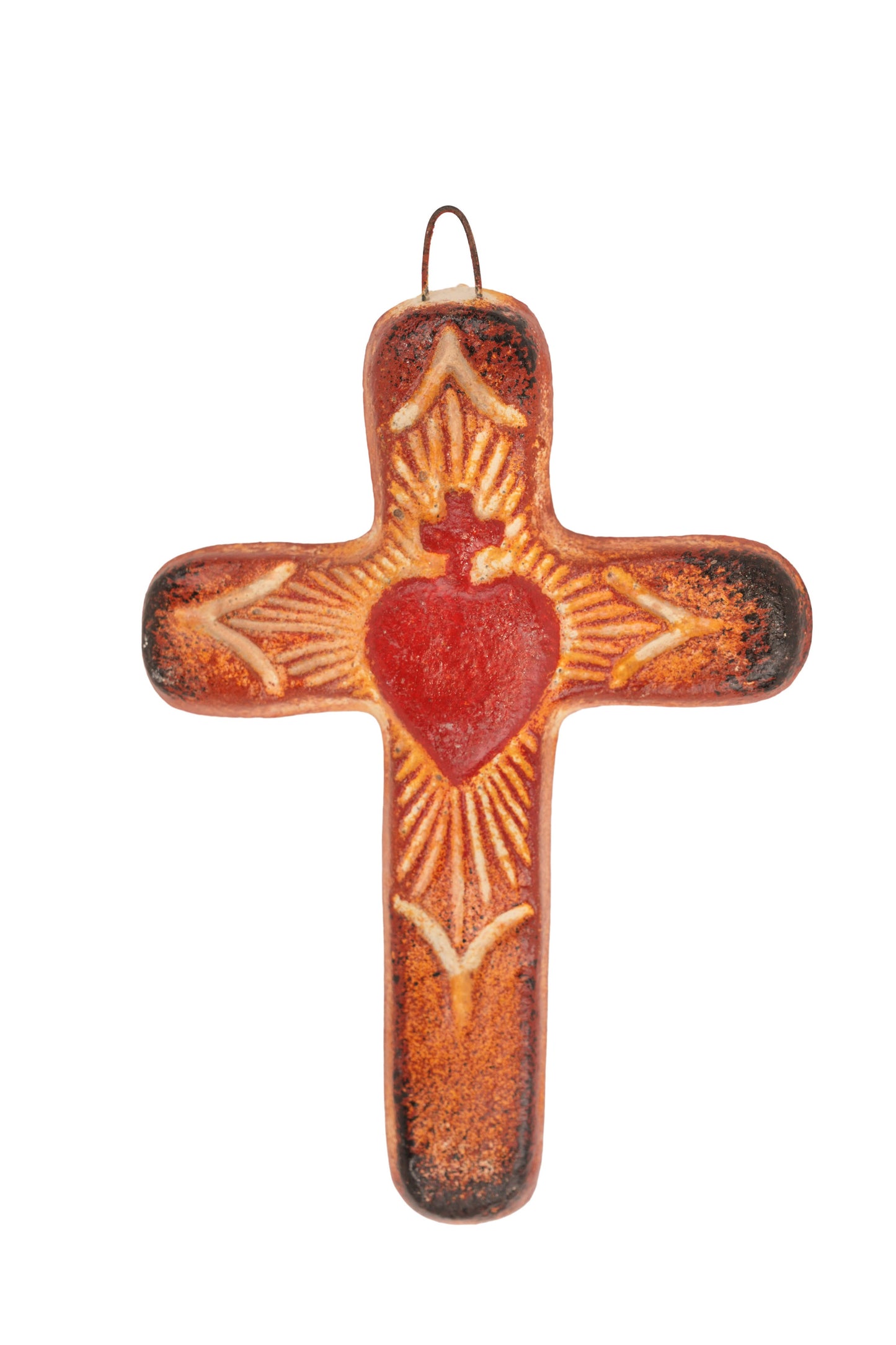 Zocalo Clay Cross-Handmade-Gorgeous-Wall-5x7.5 in-3 Colors: Red