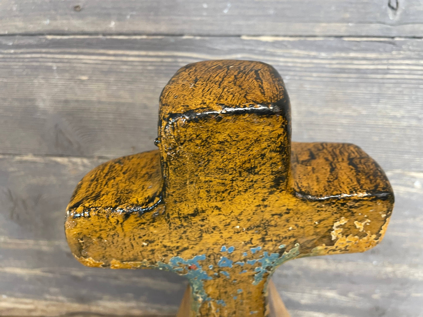 Old World Cross-Set of 3-Pedestal Clay Cross-Handmade (3)