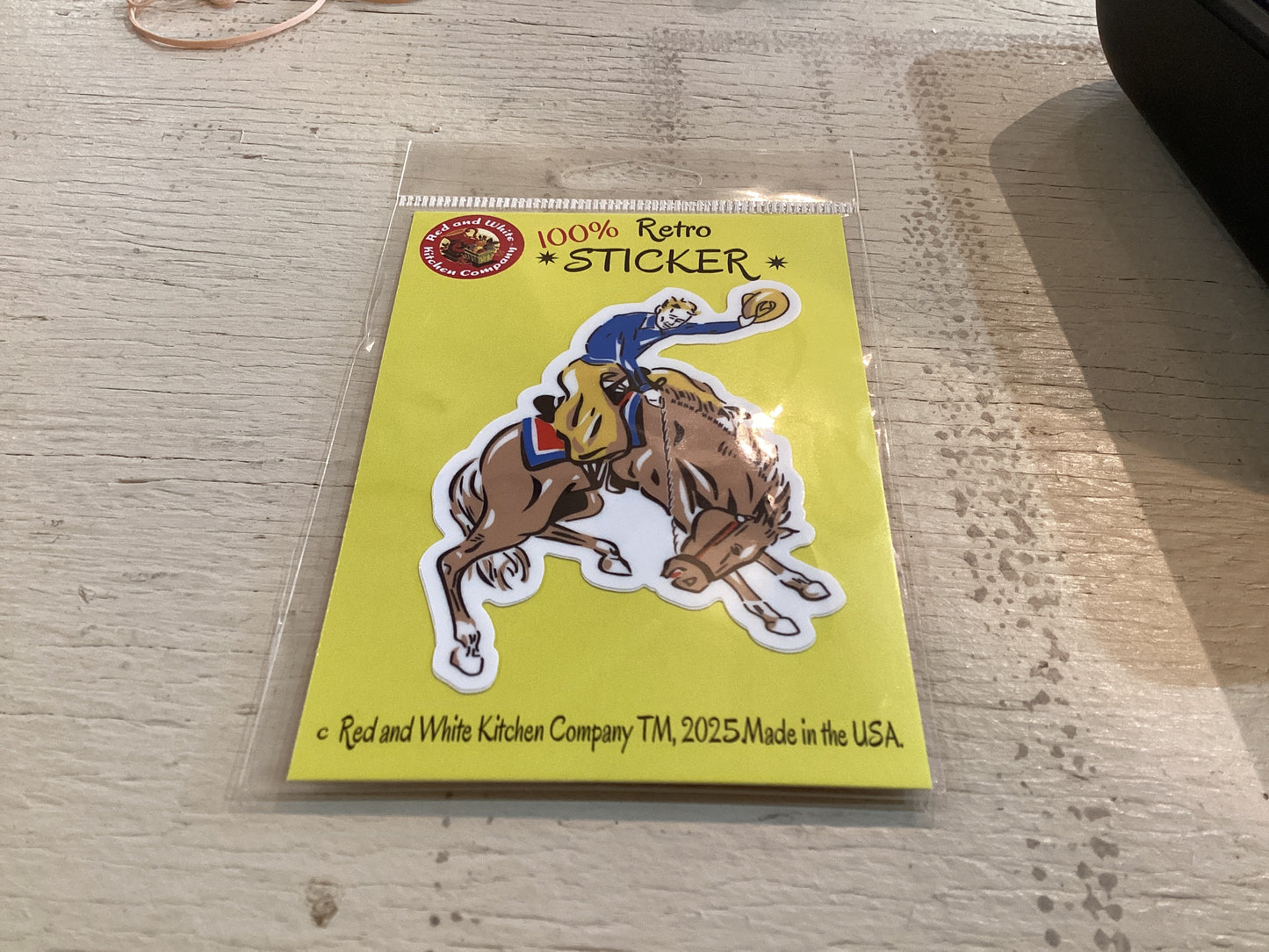 Bucking Bronco Cowboy Sticker