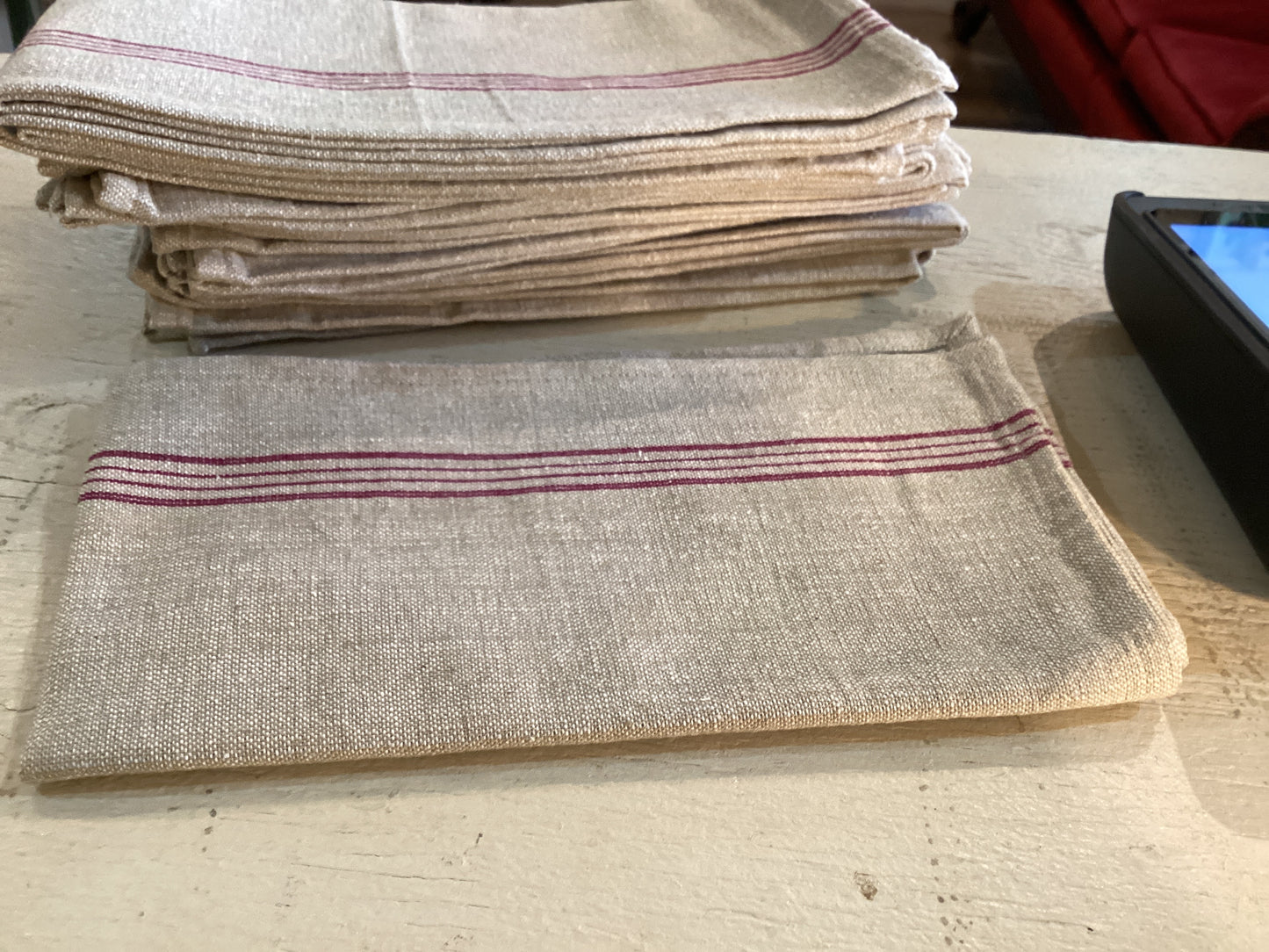 Red Stripe Cloth Napkin