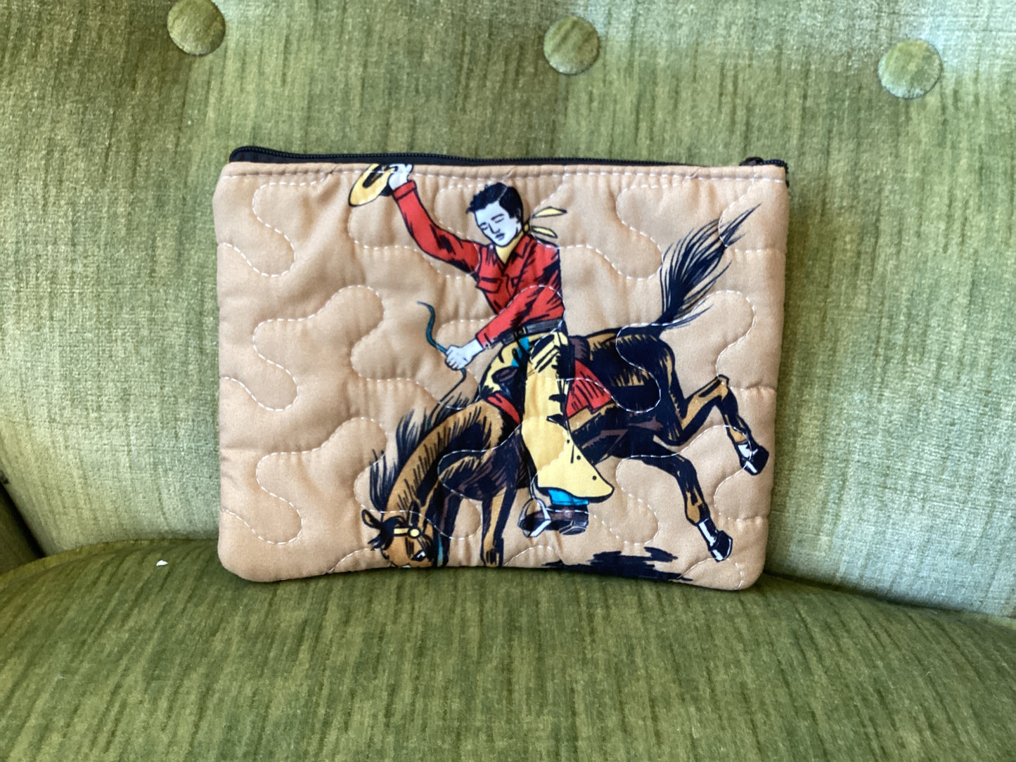 Lazy J Gold Makeup Bag