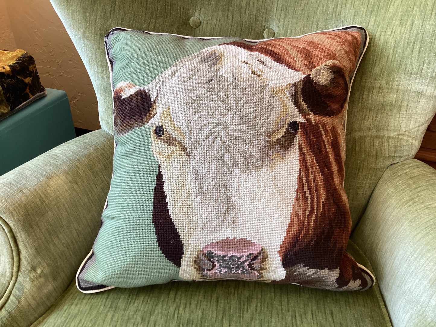 Hereford Needlepoint Pillow