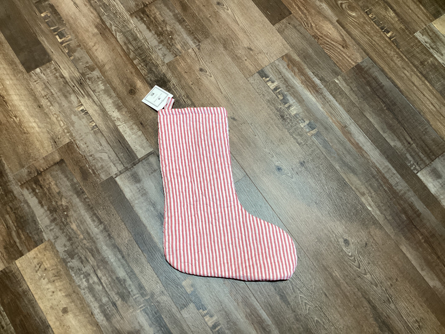 Ticking Stripe Red Stocking