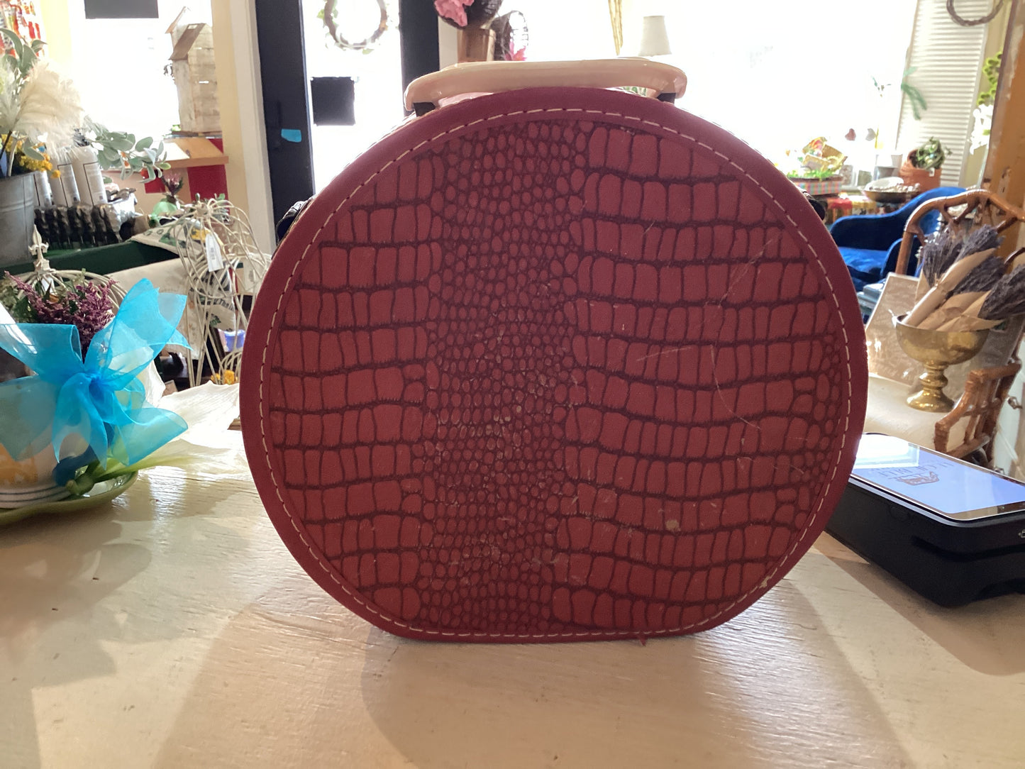 Vintage Red “Crocodile” Travel Case