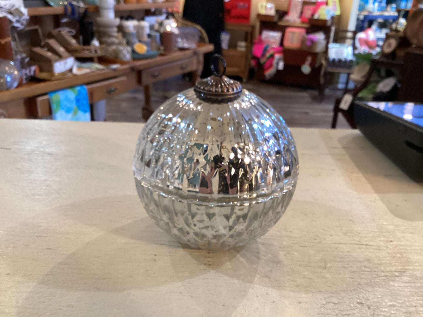 Silver Ornament Candle