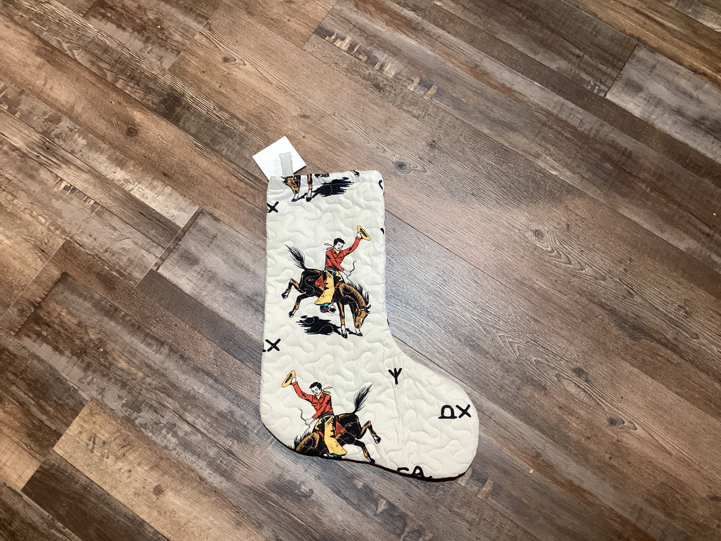 Lazy J Linen Stocking