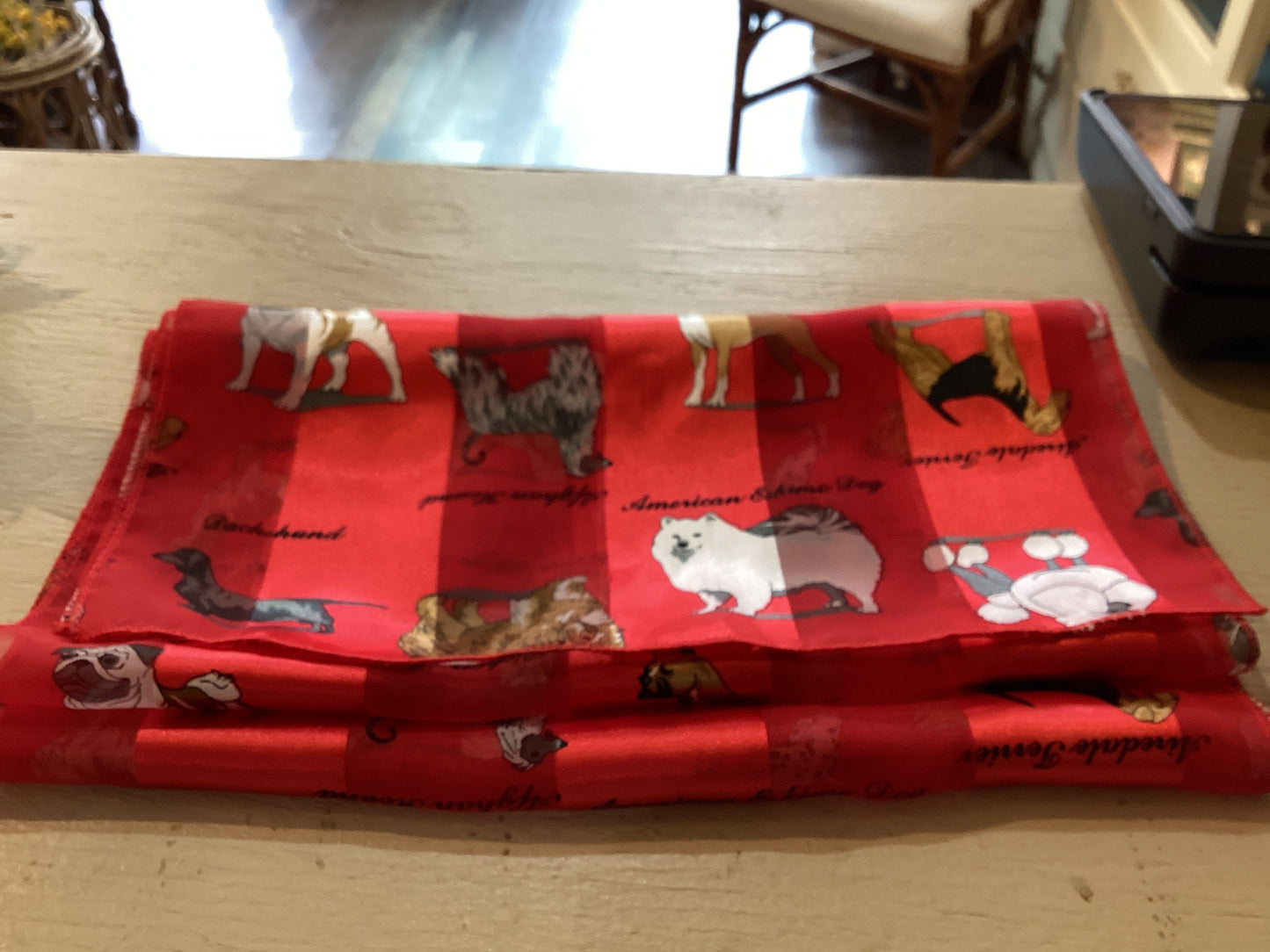 Vintage Long Scarf - Dogs