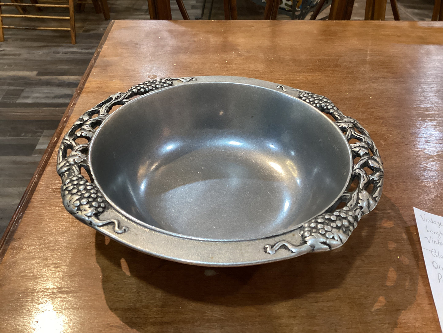 Pewter Grape Serving Bowl (Carson) - Vintage