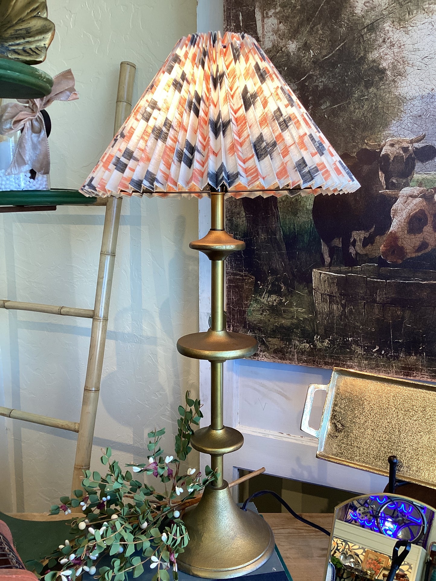 Metal Candlestick Table Lamp