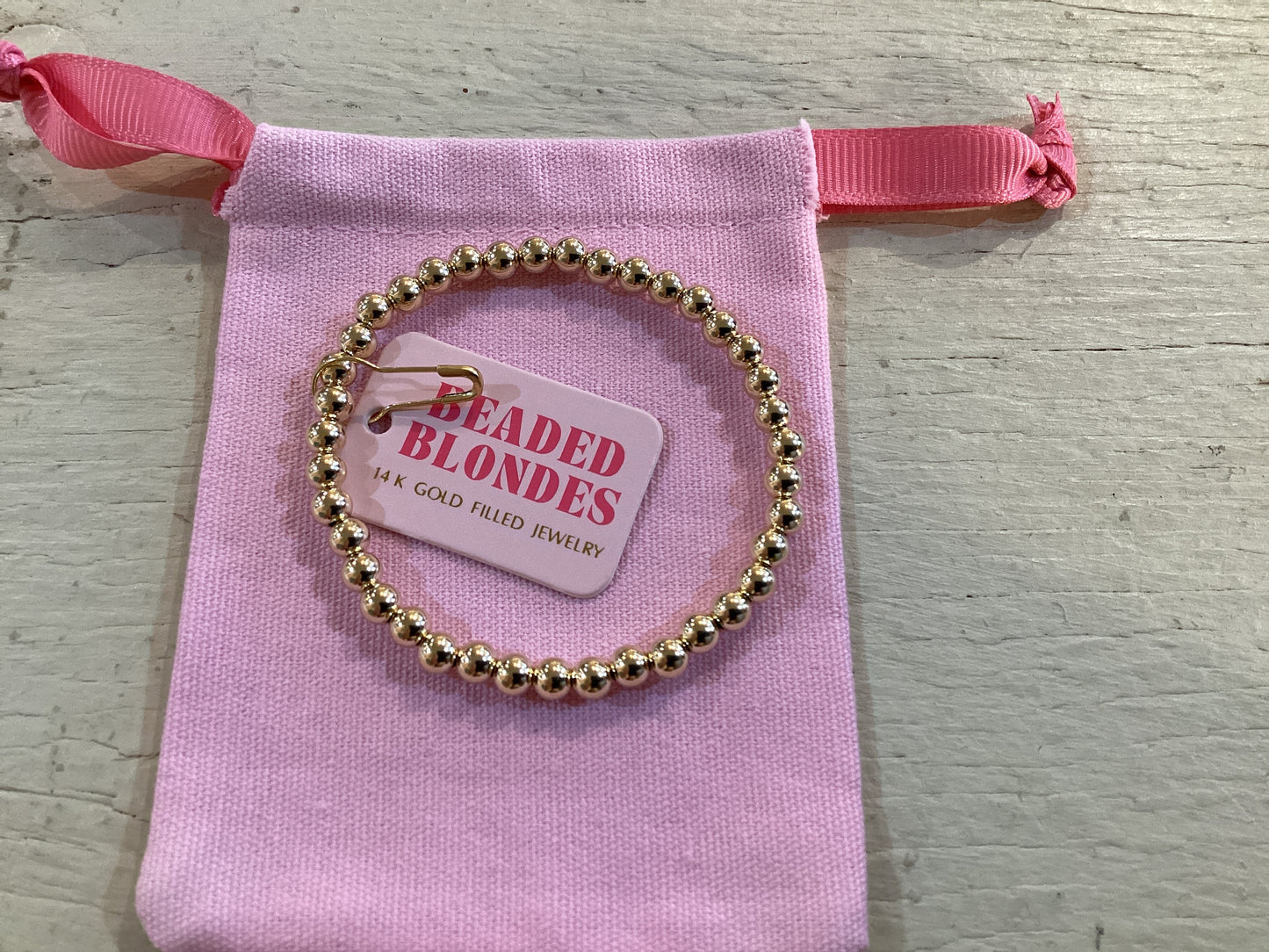 5 MM Gold Beaded Bracelet
