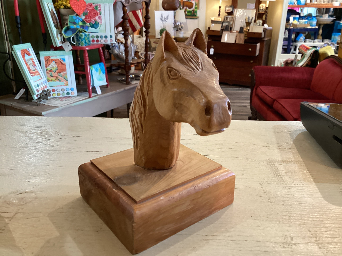 Wooden Rustic Horse Head