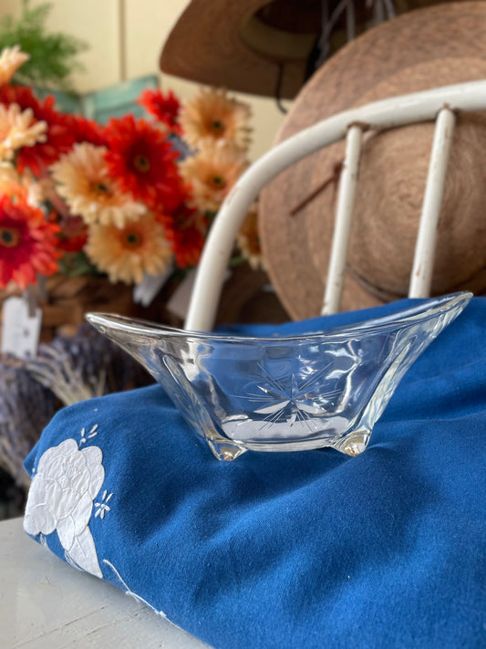 Glass MCM Starburst Dish