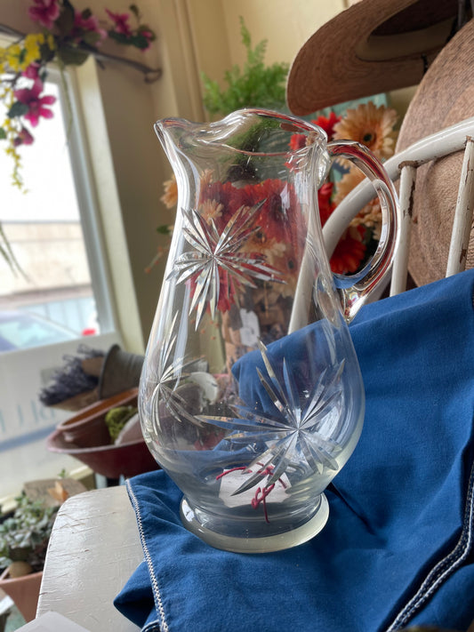 Starburst Glass Pitcher