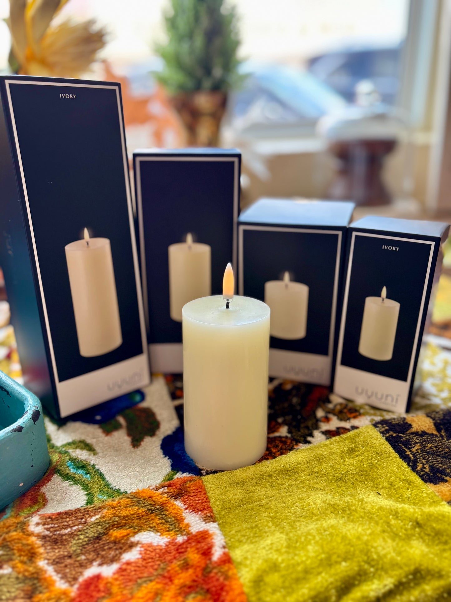 Ivory Flameless Pillar Candle 2 x 4 LBV