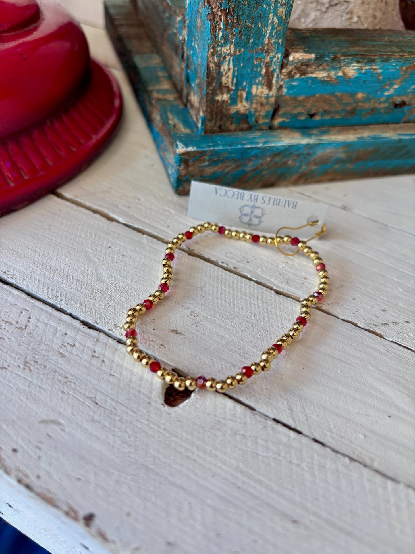 Red Crystal Bracelet - Baubles by Becca