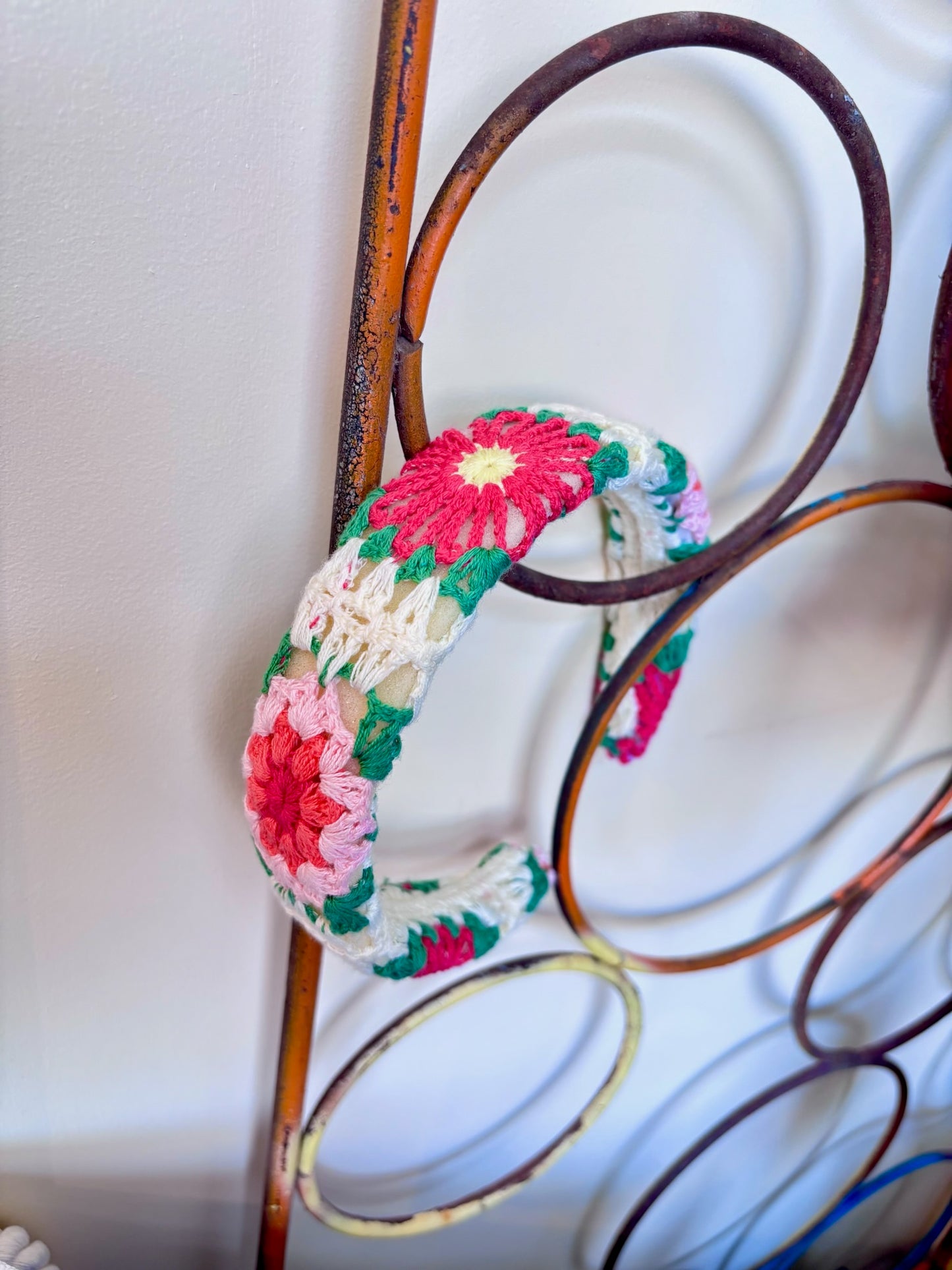 FLORAL CROCHET SOFT WOVEN KNIT HEADBAND HAIR BAND | 40HB182: B
