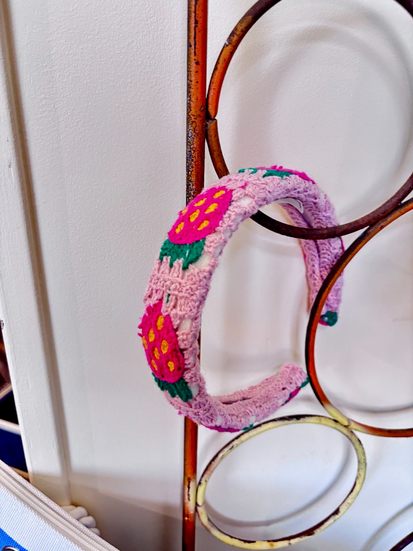 FLORAL CROCHET SOFT WOVEN KNIT HEADBAND HAIR BAND | 40HB182: A