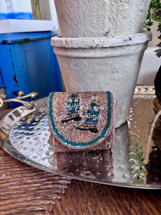 COWBOY BOOTS BEADED AIRPOD HOLDER