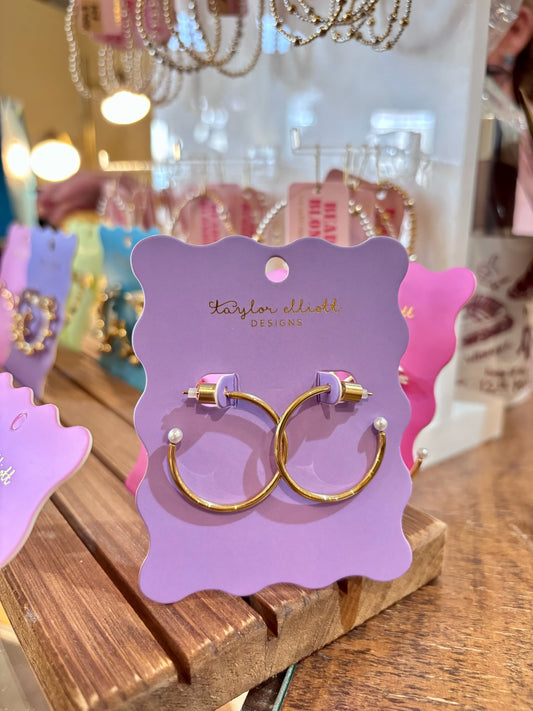 Alexis Gold Hoop Earrings Med by Taylor Elliott