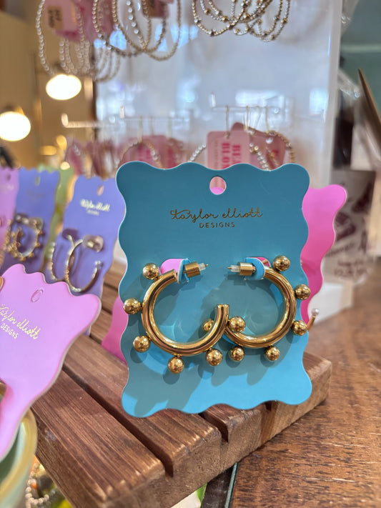 Naomi Ball Hoop Earrings by Taylor Elliott