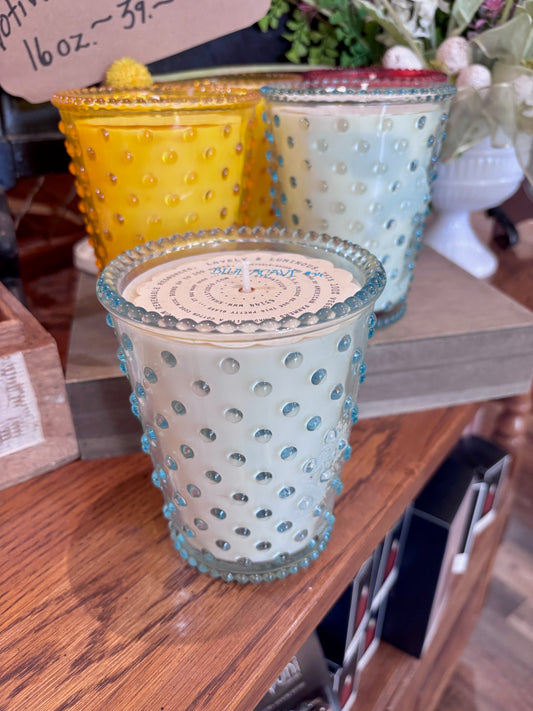 Blue Agave - 16 oz Hobnail Candle