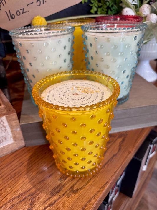 Meyer Lemon - 16 oz Hobnail Candle